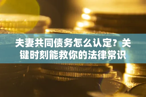 武汉夫妻共同债务怎么认定？关键时刻能救你的法律常识